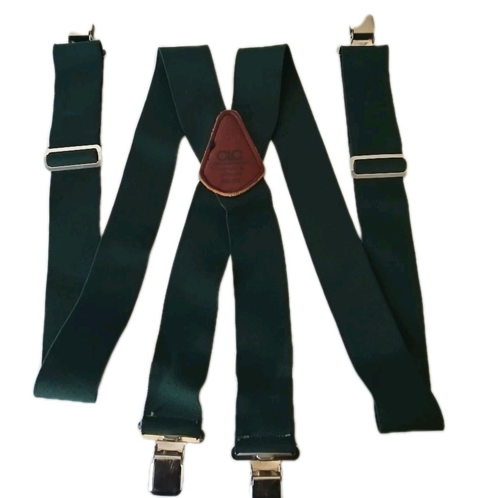 CLC Custom Leathercraft Heavy Duty Work Suspenders Green 2 Inch Wide Adjustable